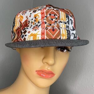 Only See The Good Clothing Company Colorful Native Western Pattern Flat Bill Hat